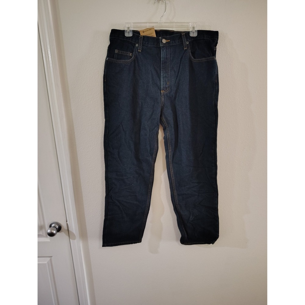 Members Mark‎ Mens Relaxed Fit Jeans Dark Wash Heavyweight Denim 34x29 NWT